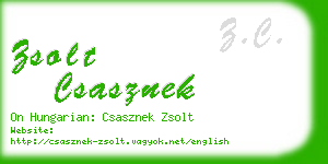 zsolt csasznek business card